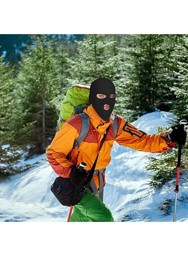 3-Hole Full Face Cover Winter Outdoor Sport Knitted Face Cover Ski Adult Balaclava Headwrap Full Face Mask Motorcycle Cycling Snowboard Gear for Outdoor Sports for Men Women - Image 5